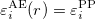 \begin{equation}  \varepsilon _ i^\text {AE}(r)=\varepsilon _ i^\text {PP} \end{equation}