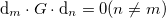 \begin{equation}  \label{gradient5} {\textrm{d}}_ m \cdot G \cdot {\textrm{d}}_ n = 0 (n \neq m) \end{equation}