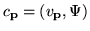 $c_{{\bf p}}=(v_{{\bf p}},\Psi)$