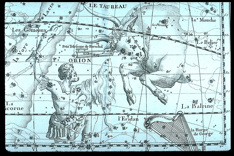 Orion and Taurus with Telescope of Herschel