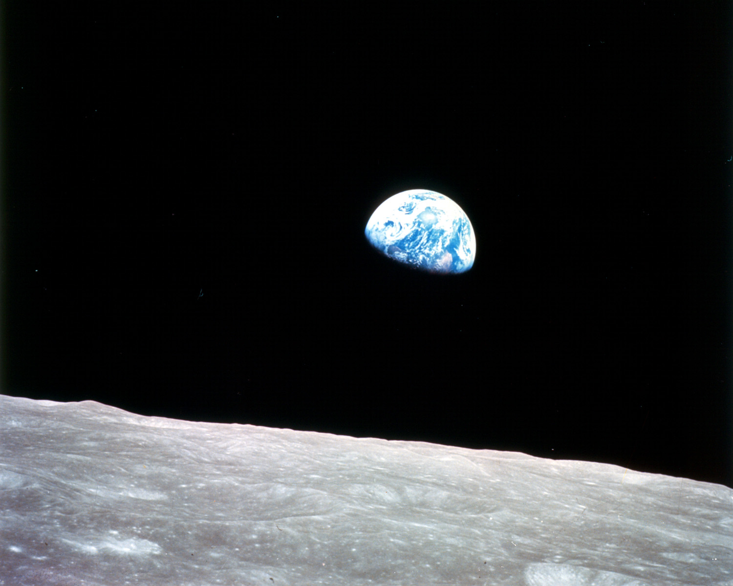 Earthrise from Apollo 8, 1968dec29