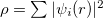 $\rho = \sum |\psi _ i(r)|^2$