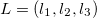 $L = (l_1, l_2, l_3)$